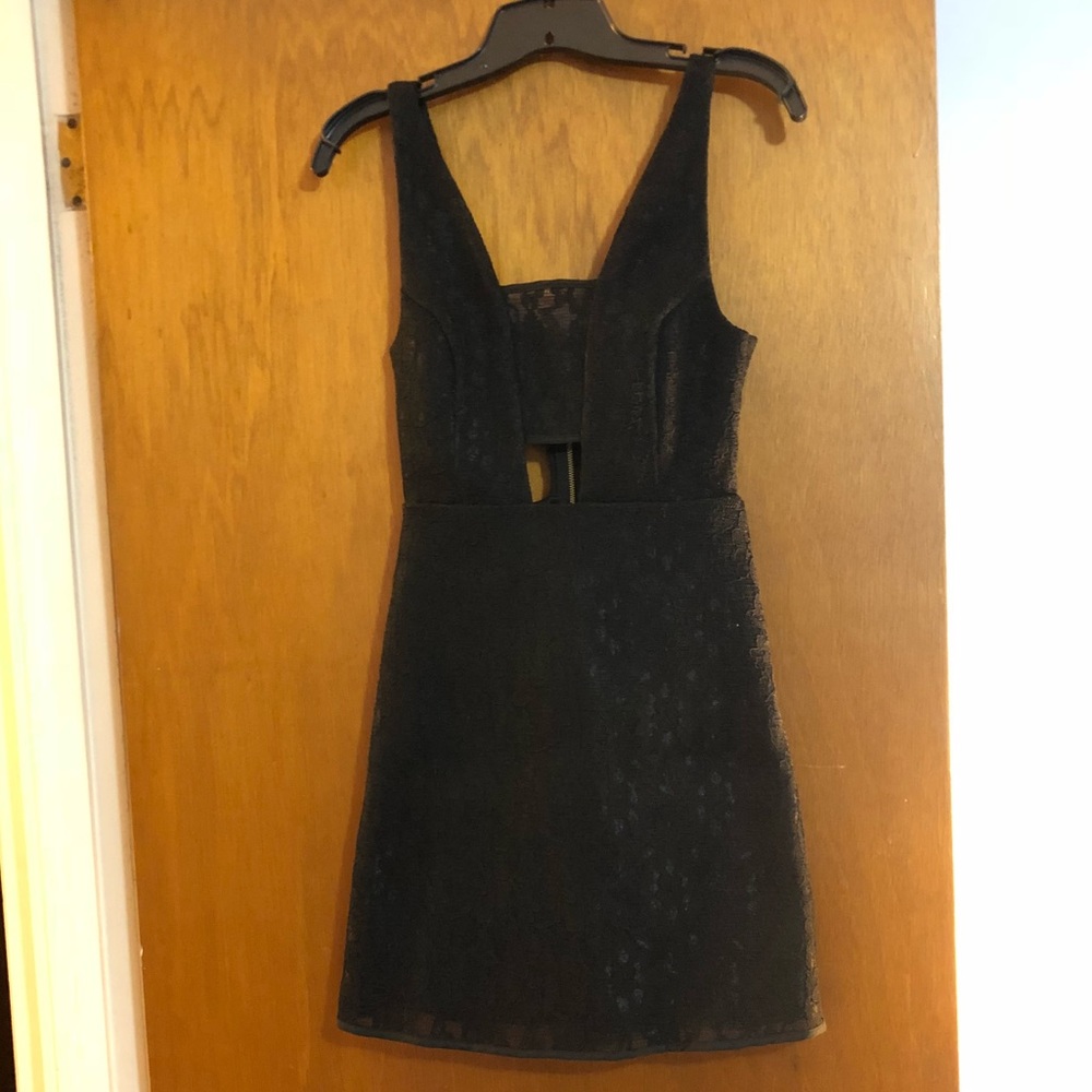 Express cutout black dress